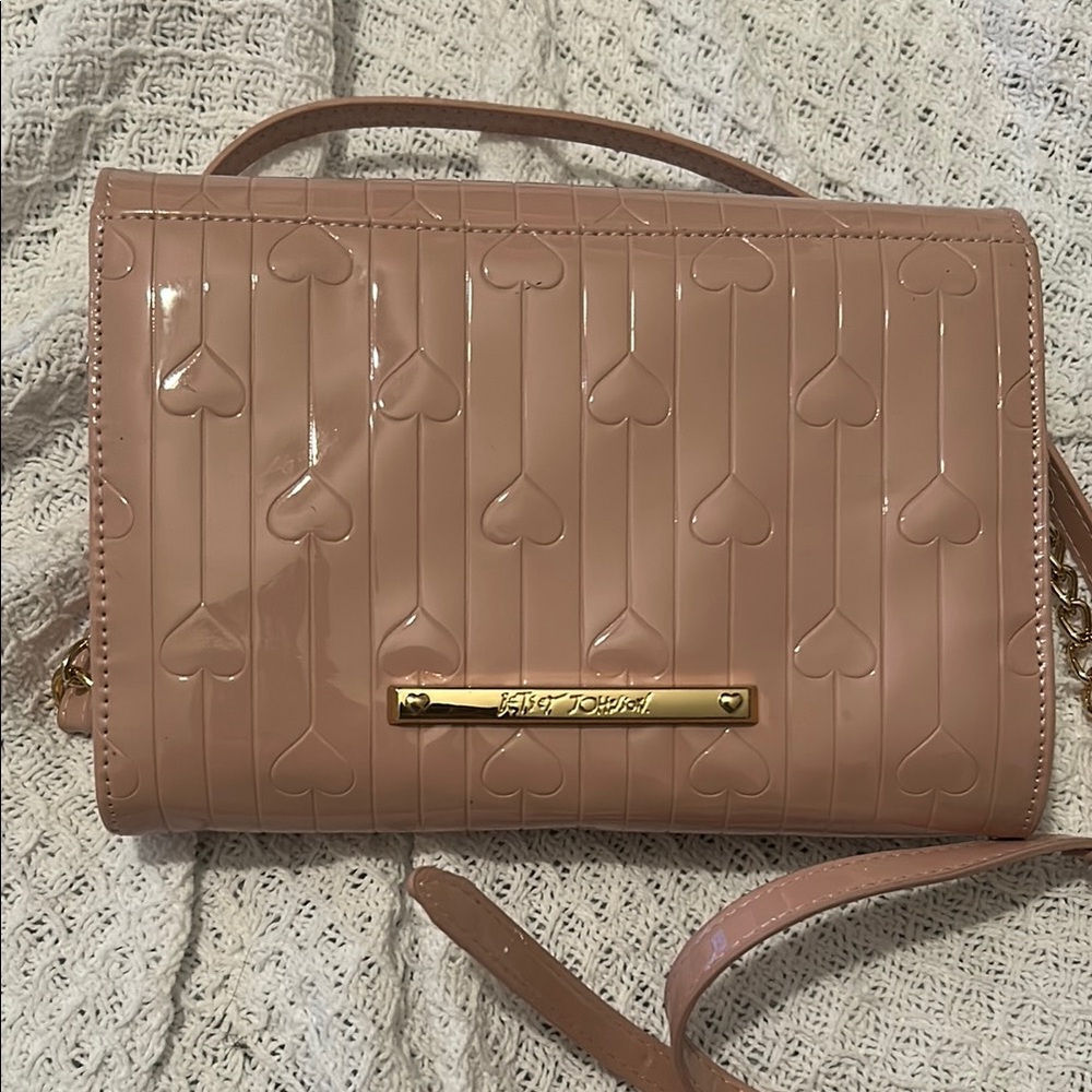 Betsey Johnson Tan Crossbody Bag with Bow Detail - Picture 2 of 5